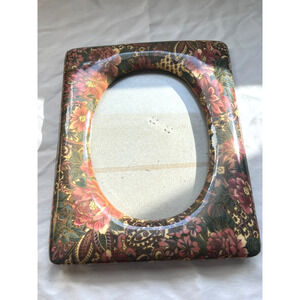 Vintage Patricia Reach 1994 Cottage Core floral photo frame 7 in by 5 in